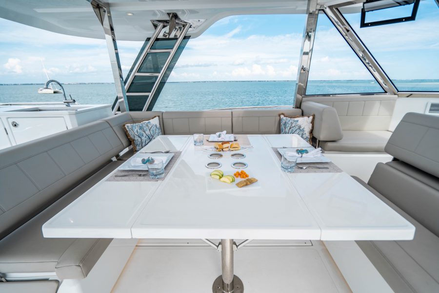 Flybridge dining area