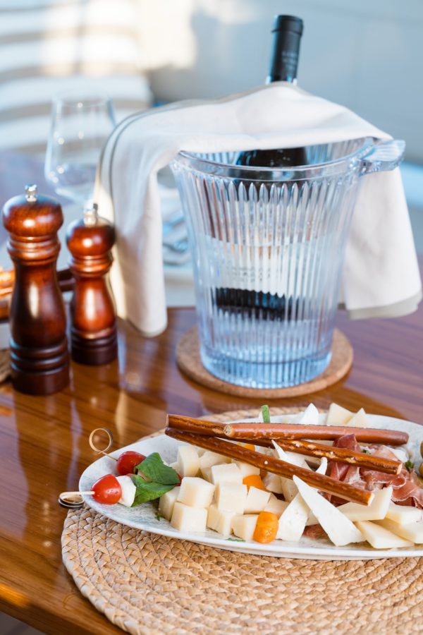 Mary’s Grace — Wine and cheese on deck